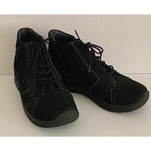 Wokly Black Side Zip Shoes Size‎ 39 arch support